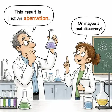 aberration (sapma, anormallik, olağandışılık) karikatürü — diyalogla bağlam içinde öğren