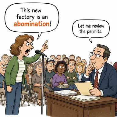 abomination (yüzkarası, iğrenç şey, menfur durum) karikatürü — diyalogla bağlam içinde öğren