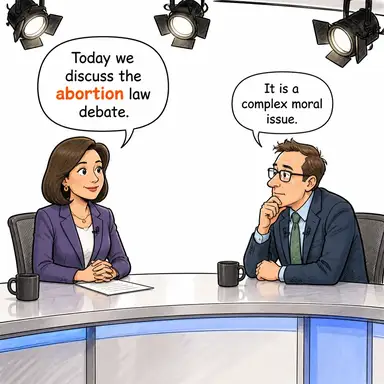 abortion (kürtaj, gebeliğin sonlandırılması) karikatürü — diyalogla bağlam içinde öğren