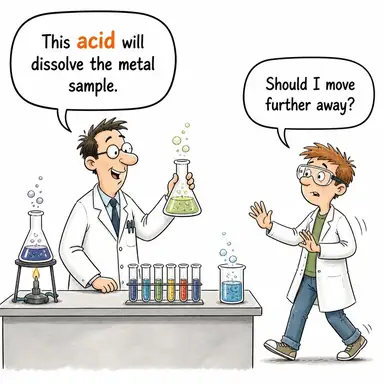 acid (asit) karikatürü — diyalogla bağlam içinde öğren