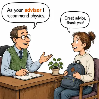 advisor (danışman, müşavir) karikatürü — diyalogla bağlam içinde öğren