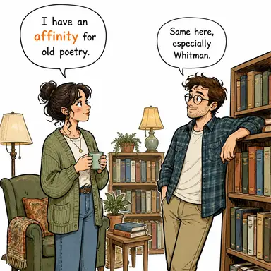 affinity (yatkınlık, yakınlık, benzerlik) karikatürü — diyalogla bağlam içinde öğren