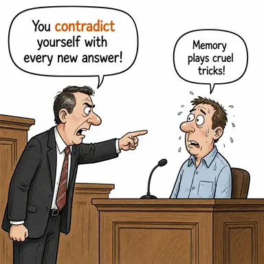 contradict (çelişmek, aksini iddia etmek, itiraz etmek) karikatürü — diyalogla bağlam içinde öğren