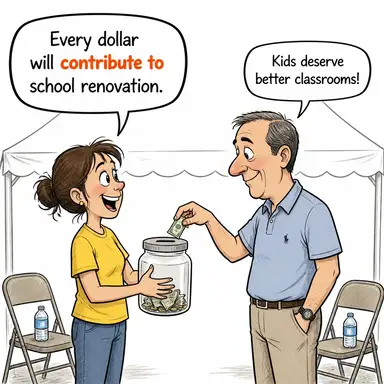 contribute to (katkıda bulunmak, sebep olmak, yol açmak) karikatürü — diyalogla bağlam içinde öğren