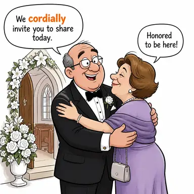 cordially (samimiyetle, içtenlikle) karikatürü — diyalogla bağlam içinde öğren