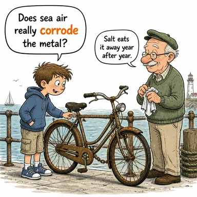 corrode (aşındırmak, paslandırmak, çürütmek) karikatürü — diyalogla bağlam içinde öğren
