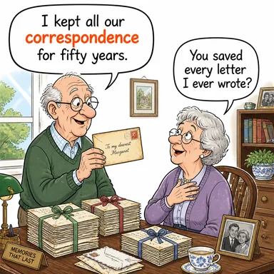 correspondence (1. yazışma 2. uyum, benzerlik) karikatürü — diyalogla bağlam içinde öğren
