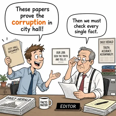 corruption (yolsuzluk, yozlaşma, çürüme) karikatürü — diyalogla bağlam içinde öğren