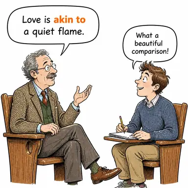 akin to (...-e benzer, ... ile yakın, andıran) karikatürü — diyalogla bağlam içinde öğren