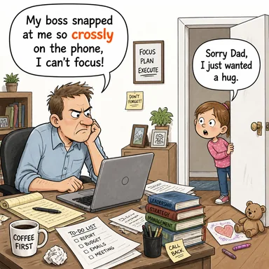 crossly (huysuzca, sinirli bir şekilde) karikatürü — diyalogla bağlam içinde öğren