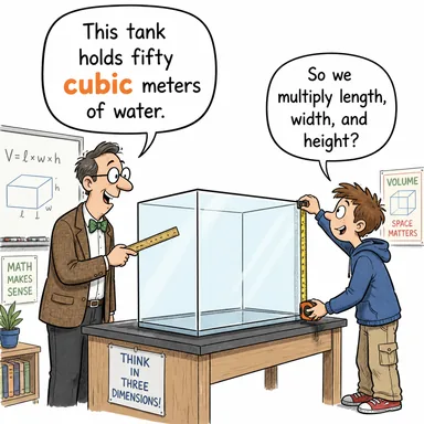 cubic (kübik, küp şeklinde, hacimsel) karikatürü — diyalogla bağlam içinde öğren