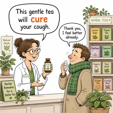 cure (tedavi etmek, iyileştirmek; (sorunu) gidermek) karikatürü — diyalogla bağlam içinde öğren