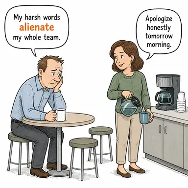 alienate (yabancılaştırmak, uzaklaştırmak, soğutmak) karikatürü — diyalogla bağlam içinde öğren