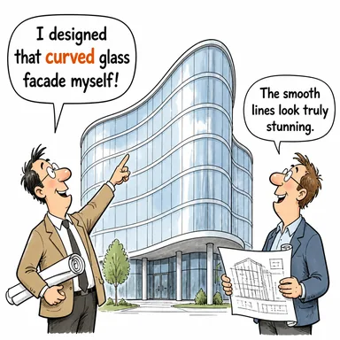 curved (eğri, kavisli, bükük) karikatürü — diyalogla bağlam içinde öğren