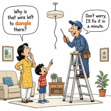 dangle (sarkmak, sarkıtmak, sallanmak) karikatürü — diyalogla bağlam içinde öğren