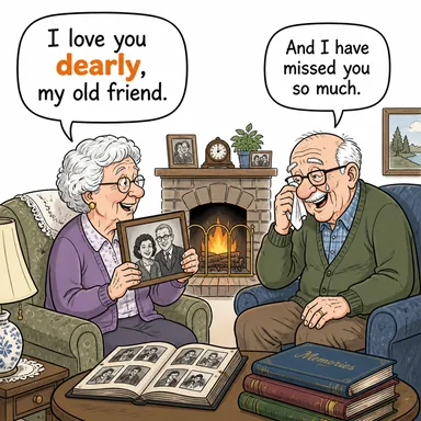 dearly (çok, yürekten; pahalıya) karikatürü — diyalogla bağlam içinde öğren