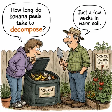 decompose (ayrışmak, çürümek, parçalanmak) karikatürü — diyalogla bağlam içinde öğren