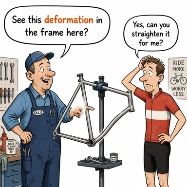 deformation (bozulma, deformasyon, şekil bozukluğu) karikatürü — diyalogla bağlam içinde öğren