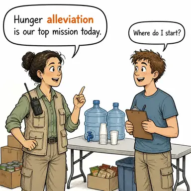 alleviation (hafifletme, dindirme, azalma) karikatürü — diyalogla bağlam içinde öğren