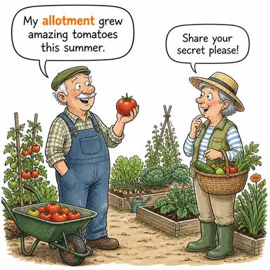 allotment (pay, hisse, tahsisat, dağıtım) karikatürü — diyalogla bağlam içinde öğren