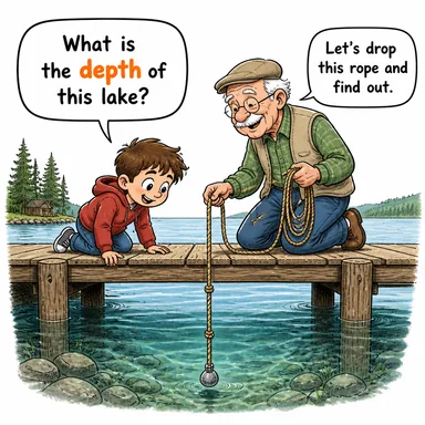 depth (derinlik, yoğunluk) karikatürü — diyalogla bağlam içinde öğren