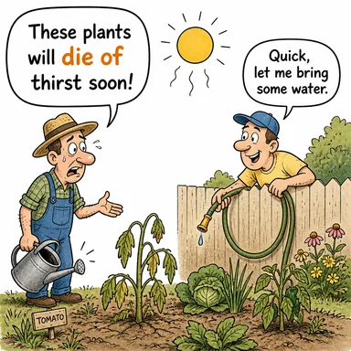 die of (...-den ölmek (hastalık/açlık vb.)) karikatürü — diyalogla bağlam içinde öğren