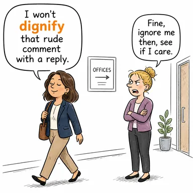 dignify (değer vermek, onurlandırmak, (bir şeye) asalet katmak) karikatürü — diyalogla bağlam içinde öğren