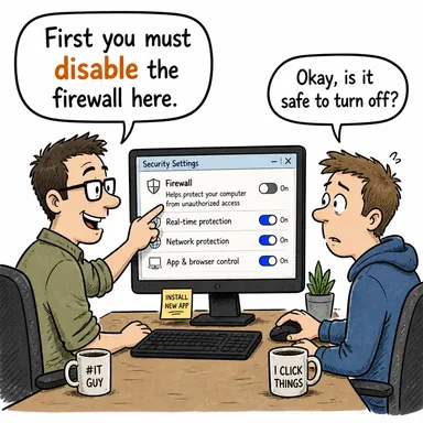 disable (etkisiz hale getirmek, sakatlamak, devre dışı bırakmak) karikatürü — diyalogla bağlam içinde öğren