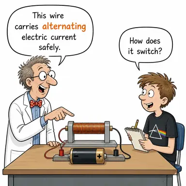 alternating (ardışık, değişken, nöbetleşe, dalgalı (akım)) karikatürü — diyalogla bağlam içinde öğren