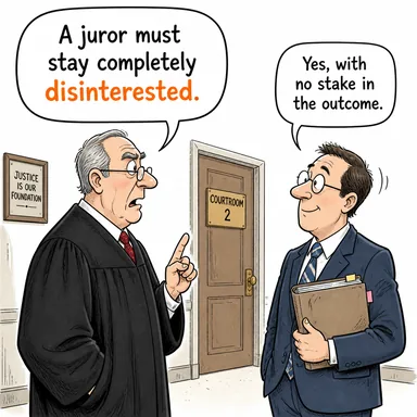 disinterested (tarafsız, çıkarsız, objektif) karikatürü — diyalogla bağlam içinde öğren