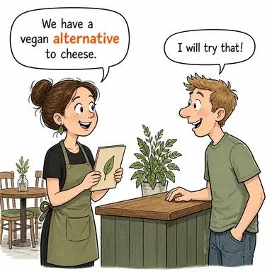 alternative (seçenek, alternatif, çare) karikatürü — diyalogla bağlam içinde öğren