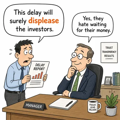 displease (hoşnutsuz etmek, gücendirmek) karikatürü — diyalogla bağlam içinde öğren