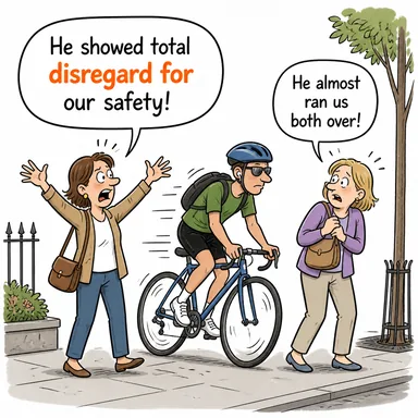 disregard for (umursamazlık, hiçe sayma) karikatürü — diyalogla bağlam içinde öğren