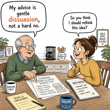 dissuasion (caydırma, vazgeçirme) karikatürü — diyalogla bağlam içinde öğren