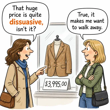 dissuasive (caydırıcı) karikatürü — diyalogla bağlam içinde öğren