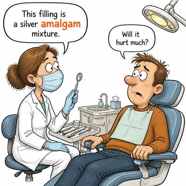 amalgam (karışım, alaşım, birleşim, harman) karikatürü — diyalogla bağlam içinde öğren