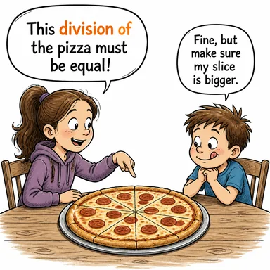 division of (...-nın bölümü, ...-nın paylaşımı) karikatürü — diyalogla bağlam içinde öğren