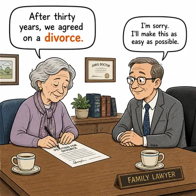 divorce (boşanma) karikatürü — diyalogla bağlam içinde öğren