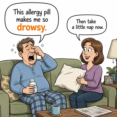 drowsy (uykulu, sersemlemiş, mayışmış) karikatürü — diyalogla bağlam içinde öğren