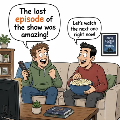 episode (bölüm, olay, nöbet/atak (hastalık)) karikatürü — diyalogla bağlam içinde öğren
