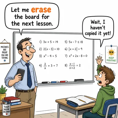 erase (silmek, yok etmek) karikatürü — diyalogla bağlam içinde öğren