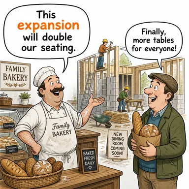 expansion (genişleme, büyüme, yayılma) karikatürü — diyalogla bağlam içinde öğren