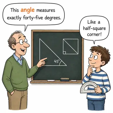 angle (açı, bakış açısı, yön) karikatürü — diyalogla bağlam içinde öğren