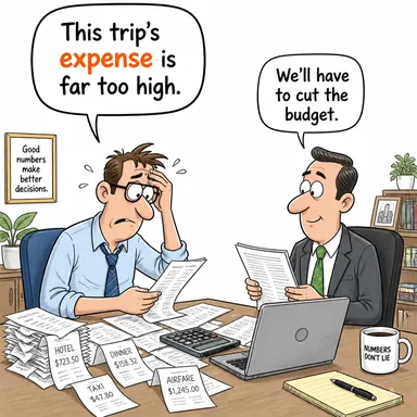 expense (masraf, gider, maliyet) karikatürü — diyalogla bağlam içinde öğren