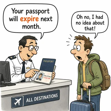 expire (süresi dolmak, (vadesi) bitmek, son ermek) karikatürü — diyalogla bağlam içinde öğren