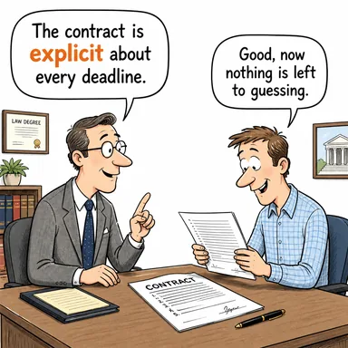 explicit (açık, net, belirgin (gizli olmayan)) karikatürü — diyalogla bağlam içinde öğren