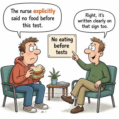 explicitly (açıkça, net bir şekilde) karikatürü — diyalogla bağlam içinde öğren
