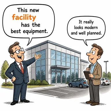 facility (tesis, imkan, olanak, yetenek) karikatürü — diyalogla bağlam içinde öğren