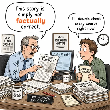 factually (gerçeklere dayalı olarak, fiilen) karikatürü — diyalogla bağlam içinde öğren