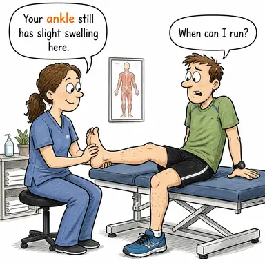 ankle (ayak bileği) karikatürü — diyalogla bağlam içinde öğren
